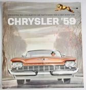 Automobiles: Crysler New Yorker for 1959. A very large 16-page catalogue with 17 colour