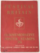Exhibition: Festival of Britain London 1951. A 4 page brochure featuring 10 Commemorative poster