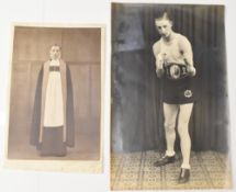 Tommy Farr British Heavyweight Boxing Champion Photograph Young photo of Tommy in a Boxing stance
