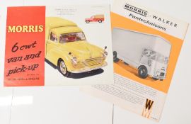 Lorries & Vans: Morris 6cwt Van and Pick-Up 1960s. A colourful 5 page multicoloured brochure