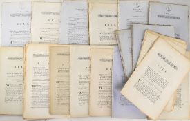 London - Parliamentary Bills - Queen Victoria's Reign - carton with a large qty of original