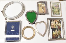 Selection of Hallmarked Silver Photo / Picture Frames - various sizes and conditions some missing