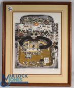 Clarke, Graham, 1941 - 'The Wooden O', 1986, colour etching, from the History of England series,