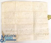 17th century Parchment Document dated 1688 Handwritten document Sasina Edinburgh in Latin signed