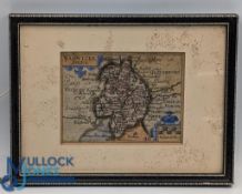 After Pieter Van Den Keer (1571-1646, Dutch) Map of Warwickshire (Warwickshire) hand coloured