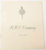 Shipping: RMS Oronsay. Orient Line Illustrated booklet of the First-Class Accommodation, 1955. 12