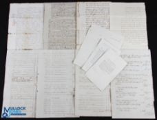 Kelso - Roxburghshire 1778-1840. An archive of 13 mss and printed documents and letters relating
