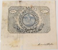 Royalty: Invitation to Coronation of King George IV 1821. Centre Medallion illustration of the