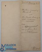 Lincolnshire - Stamford - Use of a Steam Fire Engine document being a memorandum of agreement