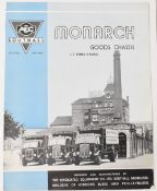 Lorries & Vans: AEC Monarch Lorry 1937. An 8-page brochure illustration and detailing with