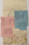 WW2 German Ephemera to include 2 Clothes Ration Cards together with 2 1941 Maps Sonderausgabe