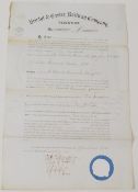 Railways: Early Railway Share Certificate; Bristol & Exeter Railway Company - 5% Debenture Loan