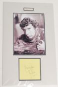 Film Star Autograph Peter Ustinov mounted ready for framing 48 x 30cm