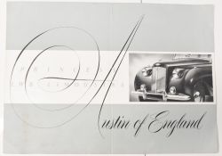 Automobiles: Austin Princess 1949. A 4-page brochure has 4 illustrations of this car with details