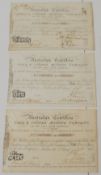 Gold Rush: Australia Australian Cordillera Gold & Copper Mining Company. Collection of 3 Bearer