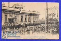 World War I - Photo Postcard of The British Army Landing at Vladivostok 1918 - their exchanging