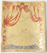 Entertainment: Ballet: Markova and Dolin 1937. Large special Coronation Year Souvenir Programme. Has
