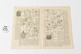 Early Travelling Map of The Road from London to Dunstable c1750s. Detailing the road from old London