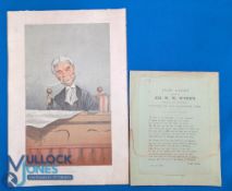 1868 Sir W W Wynn Political Interest Election Victory Poem, by Ivan Avan 27th Nov 1868 on card, plus