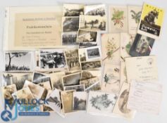 WW1/WW2 German PoW Letter and Photographs 40 WW2 German black and white photos, 9 WW1 German