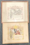 WW1 Wounded Discharge Certificates 49786 Pte Harry Kelsall Yorkshire Regiment not framed, and 902