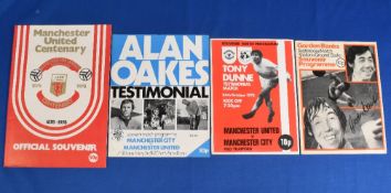 Football Testimonial Programmes to include 1973-74 Stoke City v Manchester Utd Gordon Banks signed