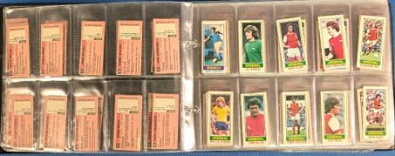 1980-81 Topps Football Bubble Gum Cards, two sets a pink back set of singles (198) and blue back set