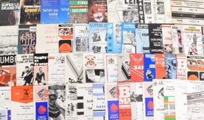 Carton of assorted Rugby League ephemera: programmes, booklets handbooks, stats, books, game