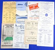 1958/59 Manchester United reserves away match programmes at Burnley, Bury, Derby County,