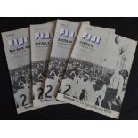 1976 Fiji in Australia Rugby Programmes (4): The three tests and also v NSW. VG, nice set