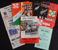 1969 and 1975 Tonga in NZ Rugby Programmes (11): 69 v NZ Maori 1st test, NZ Juniors and NZ Univs; 75