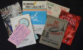 1946-2004 Rugby Special Occasions Miscellany (8): Paris v London, lovely large item, 1946; Transvaal