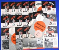 1958/59 Manchester United complete league season homes (21) plus Young Boys Berne (friendly), Wiener