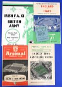 Selection of programmes with Manchester United interest to include 1959 Irish FA v British Army (