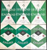 1955-65 inc Ireland v England Rugby Programmes (6): The Dublin examples across more than a decade,