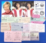 1969- 1982 Ticket Stub collection to include Stoke v Santos Pel v Banks 2x tickets Sept 22nd 1969,