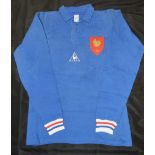 1987 Alain Lorieux’s Matchworn France Jersey, Grand Slam Season: Lovely blue Le Coq Sportif-made and