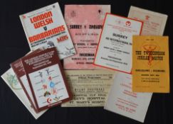 1956-85 London Area Special Rugby Programmes set 1 (10): Hospitals’ Cup Final, Guy’s v St Mary’s,