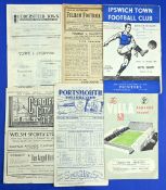Selection of programmes 1946/47 Huddersfield Town v Everton, 1947/48 Fulham v Blackpool (FAC) (wof,