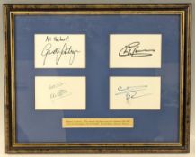 1990 England World Cup penalties Miss Collection of 4 signature Gareth Southgate, Chris Waddle,