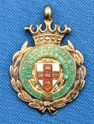 Yorkshire Rugby League Challenge Cup Winners Medal: enamelled silver hallmarked Birmingham 1969 -