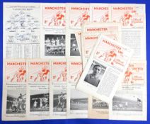 1960/61 Manchester United complete league home match reserve programmes plus Manchester City (