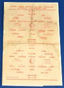 1952 Manchester United Public Trial matches 16 August 1952 at Old Trafford single sheet programme;