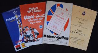 1971 on France v Wales Rugby Selection inc signed (6): In Paris: 1987 and 1999, VG, and a well-worn,