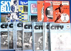 Collection of Manchester City match programmes 1965/66 homes (9) including Grimsby Town (FAC), aways