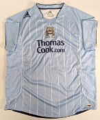 2008-09 Manchester City Replica Home Football Shirt, Le Coq Sportif short sleeve Thomas Cook sponsor