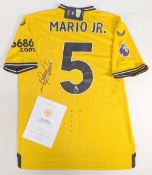 2023-24 Wolverhampton Wanderers FC Home Pro Mario Lemina Signed Replica Football Shirt, short