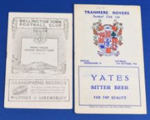 1955-56 Wellington v League XI Football Programme Frank Childs second Benefit game together with