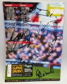 2002 Liverpool V Everton Premiership Multi Signed Football Programme 23/02/02 signed by the visiting