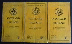 1947, 49 and 51 Scotland v Ireland Rugby Programmes (3): Trio of visits from their Celtic cousins,